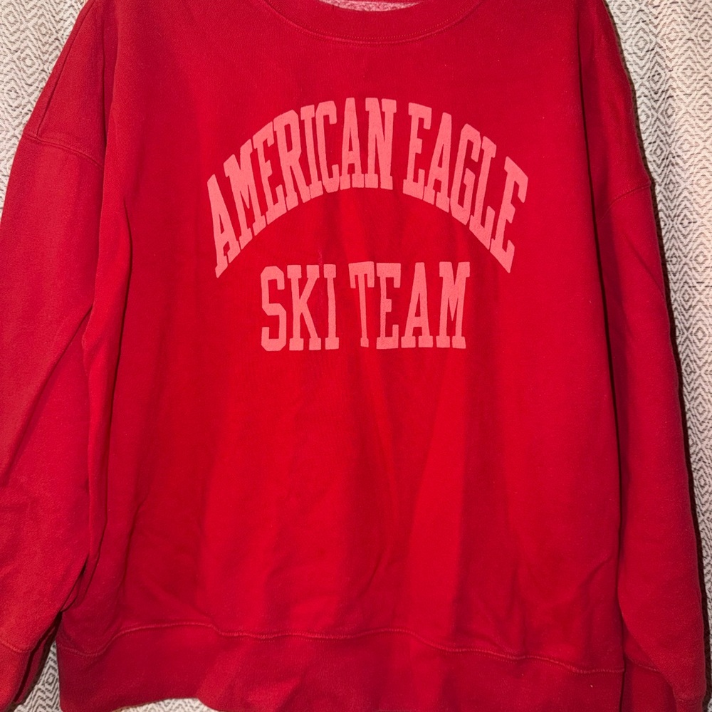 American Eagle Outfitters Red and Pink Sweatshirt
